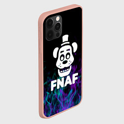 Чехол для iPhone 12 Pro Max Five Nights At Freddys - огонь неон, цвет: 3D-светло-розовый — фото 2