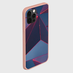 Чехол для iPhone 12 Pro Max Неоновая киберпанк броня - Красный, цвет: 3D-светло-розовый — фото 2