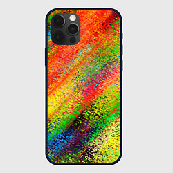 Чехол для iPhone 12 Pro Max Rainbow inclusions, цвет: 3D-черный