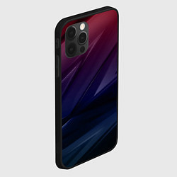 Чехол для iPhone 12 Pro Max Geometry violet dark, цвет: 3D-черный — фото 2