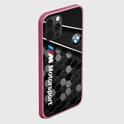 Чехол для iPhone 12 Pro Max BMW : Технологическая Броня, цвет: 3D-малиновый — фото 2