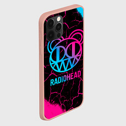 Чехол для iPhone 12 Pro Max Radiohead - neon gradient, цвет: 3D-светло-розовый — фото 2