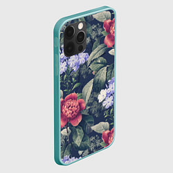 Чехол для iPhone 12 Pro Max Цветы Мистический Сад, цвет: 3D-мятный — фото 2