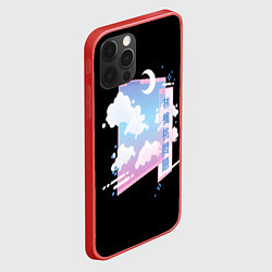 Чехол для iPhone 12 Pro Max Информационное облако, цвет: 3D-красный — фото 2