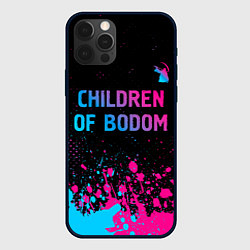 Чехол iPhone 12 Pro Max Children of Bodom - neon gradient: символ сверху