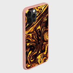 Чехол для iPhone 12 Pro Max Жидкое золото текстура, цвет: 3D-светло-розовый — фото 2