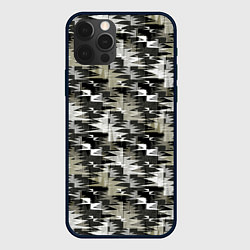 Чехол для iPhone 12 Pro Max Абстрактный камуфляжный, цвет: 3D-черный