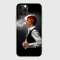 Чехол для iPhone 12 Pro Max David Bowie - Thin White Duke, цвет: 3D-салатовый