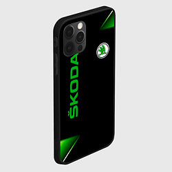 Чехол для iPhone 12 Pro Max Skoda Sport Абстракция, цвет: 3D-черный — фото 2