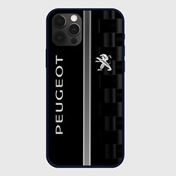 Чехол iPhone 12 Pro Max Peugeot карбон абстракция