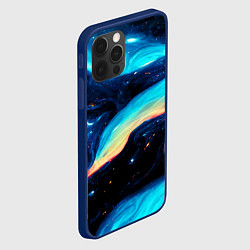 Чехол для iPhone 12 Pro Max Космические просторы - Абстракция, цвет: 3D-тёмно-синий — фото 2