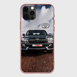 Чехол iPhone 12 Pro Max Toyota Land Cruiser in the mountains