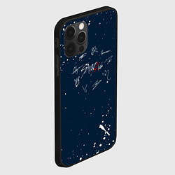 Чехол для iPhone 12 Pro Max Stray Kids - брызги, цвет: 3D-черный — фото 2