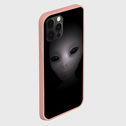 Чехол для iPhone 12 Pro Max Взгляд пришельца, цвет: 3D-светло-розовый — фото 2