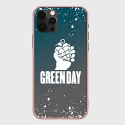 Чехол для iPhone 12 Pro Max Green day - брызги, цвет: 3D-светло-розовый