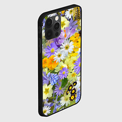 Чехол для iPhone 12 Pro Max Цветочная летняя поляна, цвет: 3D-черный — фото 2