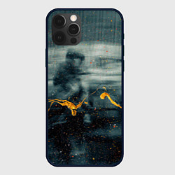 Чехол iPhone 12 Pro Max Абстрактные силуэты и золотая краска