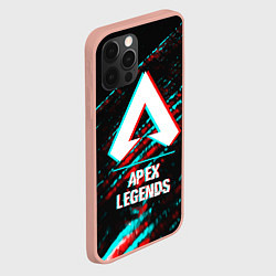 Чехол для iPhone 12 Pro Max Apex Legends в стиле glitch и баги графики на темн, цвет: 3D-светло-розовый — фото 2