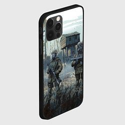Чехол для iPhone 12 Pro Max STALKER Военные Сталкеры, цвет: 3D-черный — фото 2
