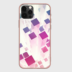 Чехол для iPhone 12 Pro Max Неоновый эквалайзер-негатив, цвет: 3D-светло-розовый