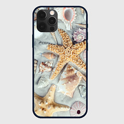 Чехол iPhone 12 Pro Max Морские звёзды и ракушки на океанском песке