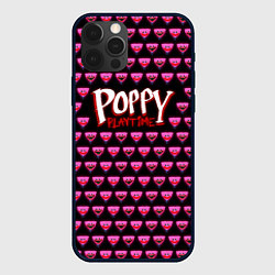 Чехол для iPhone 12 Pro Max Poppy Playtime - Kissy Missy Pattern - Huggy Wuggy, цвет: 3D-черный