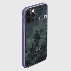 Чехол для iPhone 12 Pro Max STALKER Военный Возле ЧАЭС, цвет: 3D-серый — фото 2