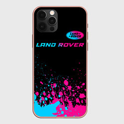 Чехол iPhone 12 Pro Max Land Rover - neon gradient: символ сверху