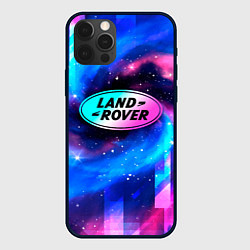 Чехол iPhone 12 Pro Max Land Rover неоновый космос