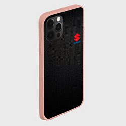 Чехол для iPhone 12 Pro Max Suzuki - карбон, цвет: 3D-светло-розовый — фото 2