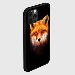 Чехол для iPhone 12 Pro Max Лиса над лесом, цвет: 3D-черный — фото 2
