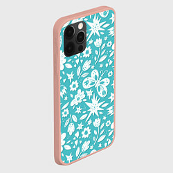 Чехол для iPhone 12 Pro Max Нежный цветочный паттерн, цвет: 3D-светло-розовый — фото 2
