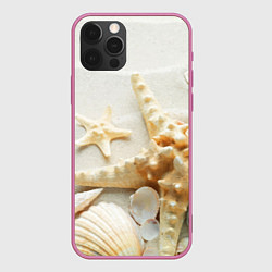 Чехол iPhone 12 Pro Max Морские звёзды и ракушки на океанском берегу