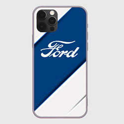 Чехол для iPhone 12 Pro Max Ford - СИНЯЯ ПОЛОСА, цвет: 3D-серый