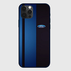 Чехол для iPhone 12 Pro Max Ford - три полосы, цвет: 3D-черный