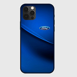 Чехол для iPhone 12 Pro Max Ford - синяя абстракция, цвет: 3D-черный