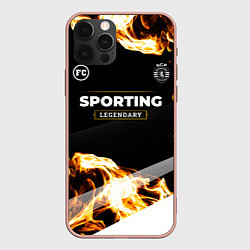 Чехол для iPhone 12 Pro Max Sporting legendary sport fire, цвет: 3D-светло-розовый