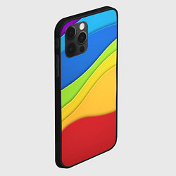 Чехол для iPhone 12 Pro Max Семь цветов радуги, цвет: 3D-черный — фото 2