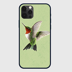 Чехол для iPhone 12 Pro Max Одинокая колибри, цвет: 3D-черный
