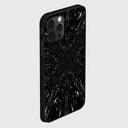 Чехол для iPhone 12 Pro Max Летящее трехмерное пространство, цвет: 3D-черный — фото 2