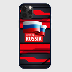 Чехол для iPhone 12 Pro Max Red & Black - Russia, цвет: 3D-черный