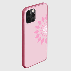 Чехол для iPhone 12 Pro Max Розовая геометрическая абстракция Круговой принт Б, цвет: 3D-малиновый — фото 2