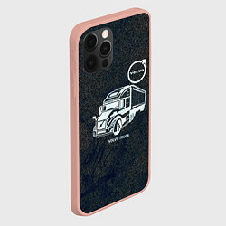 Чехол для iPhone 12 Pro Max Вольво грузовик, цвет: 3D-светло-розовый — фото 2