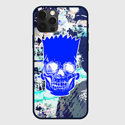 Чехол iPhone 12 Pro Max Синий череп Барта Симпсона