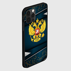 Чехол для iPhone 12 Pro Max Russia - dark abstract, цвет: 3D-черный — фото 2