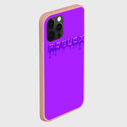 Чехол для iPhone 12 Pro Max Roblox неоновый с подтеками, цвет: 3D-светло-розовый — фото 2