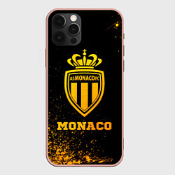 Чехол для iPhone 12 Pro Max Monaco - gold gradient, цвет: 3D-светло-розовый
