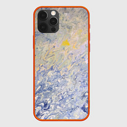 Чехол iPhone 12 Pro Max Абстрактное множество мазков серой краски