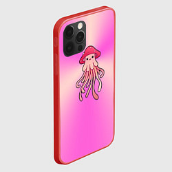 Чехол для iPhone 12 Pro Max Кавайный грибочек мухомор - медуза в стиле японско, цвет: 3D-красный — фото 2