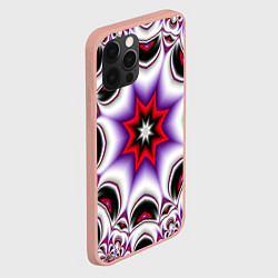 Чехол для iPhone 12 Pro Max Грубый фрактальный узор, цвет: 3D-светло-розовый — фото 2